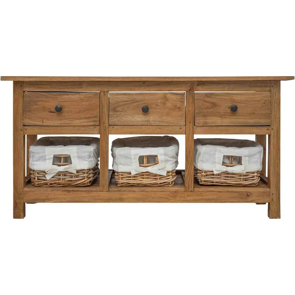 vidaXL Dressoir 100x30x50 cm massief mahoniehout bruin, foto 3