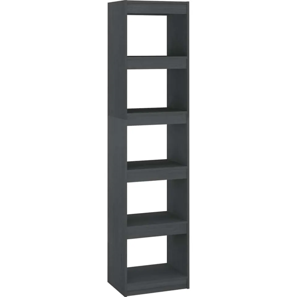 vidaXL Boekenkast/kamerscherm 40x30x167,5 cm massief grenenhout grijs