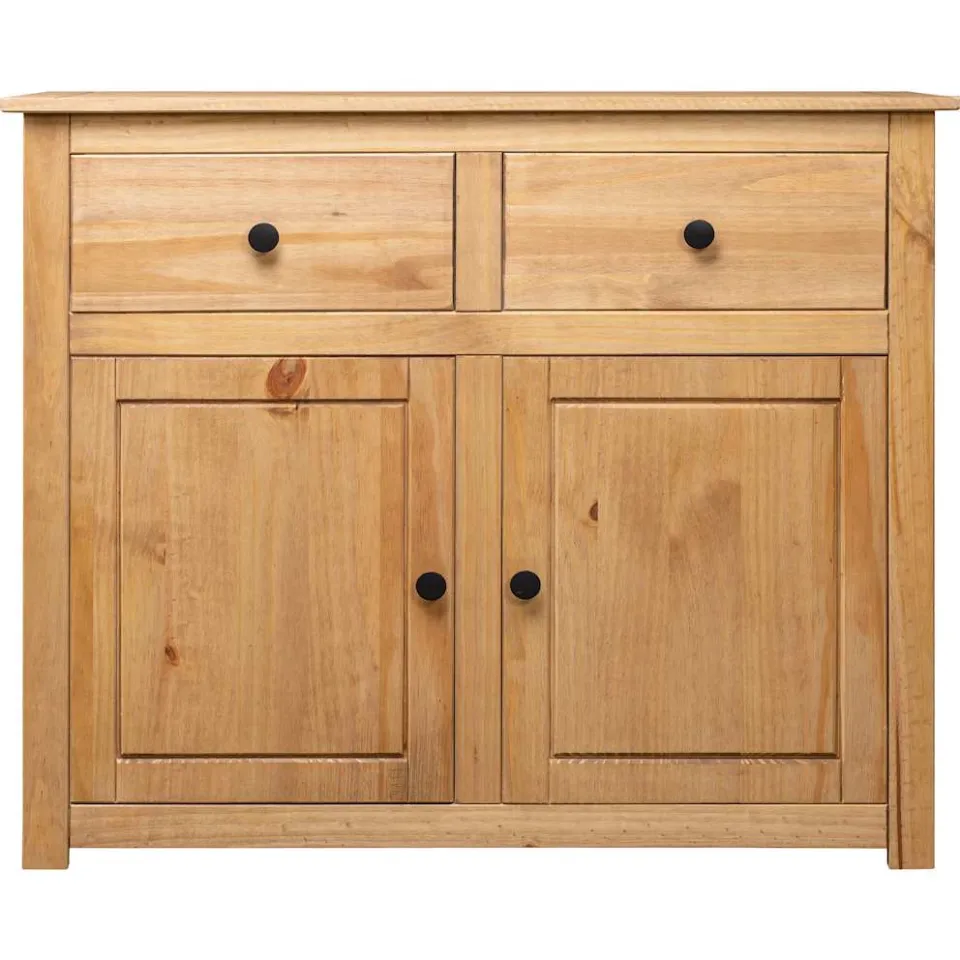 vidaXL Dressoir Panama Range 93x40x80 cm massief grenenhout bruin, foto 2