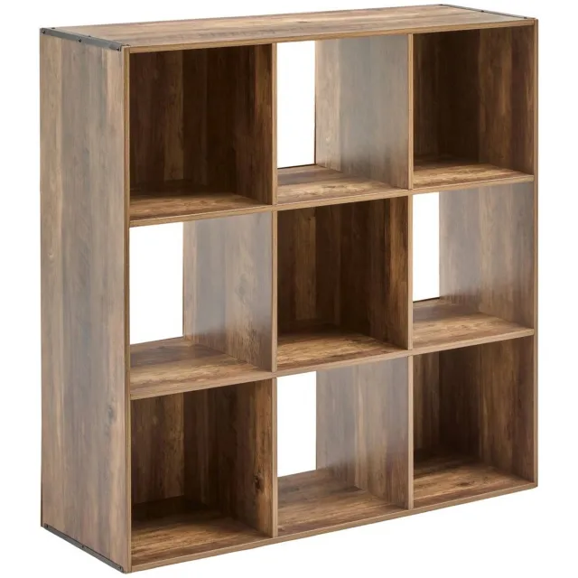 5 Five Simply Smart Boekenkast met 9 vakken van hout en metaal MIX'N MODUL Marron