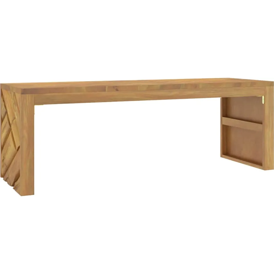 vidaXL Salontafel 110x35x38 cm massief teakhout bruin, foto 3
