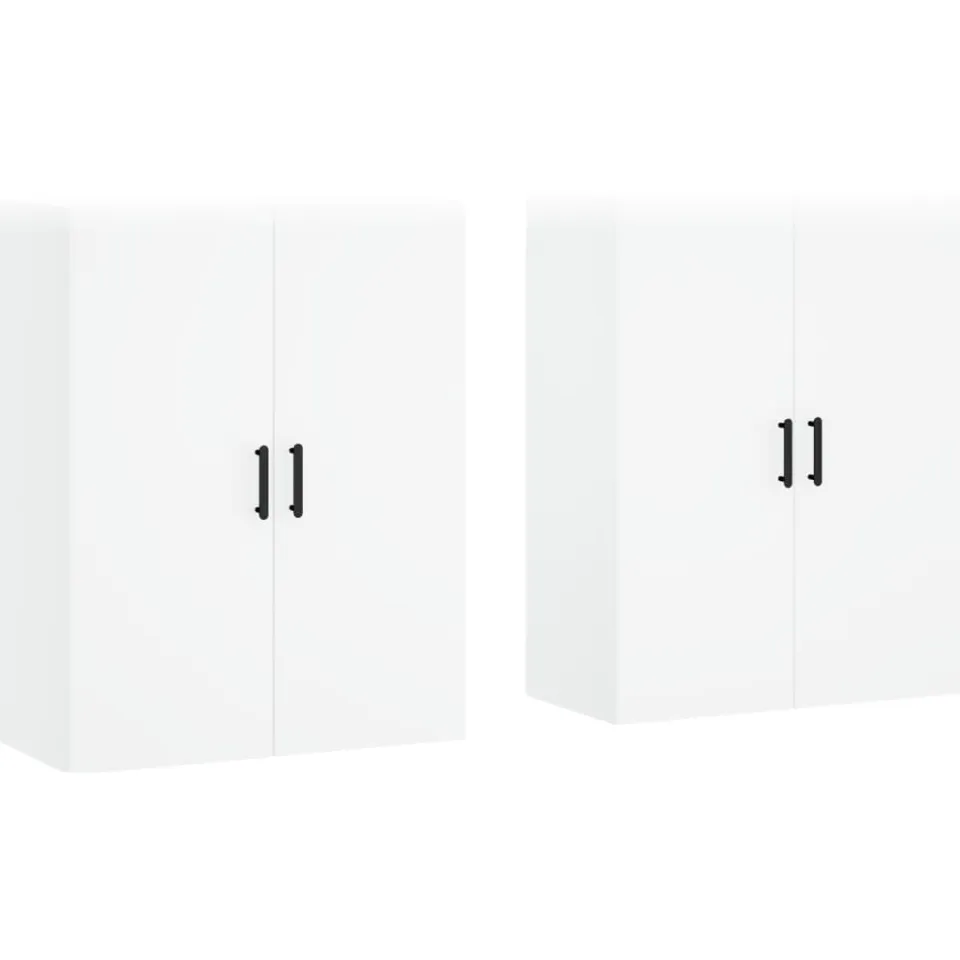 vidaXL Hangkasten 2 st 69,5x34x90 cm wit, foto 3