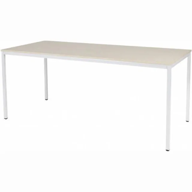Schaffenburg Bureautafel - Domino Basic 180x80 Eiken - wit frame Wit (RAL9010)/Lindberg eiken