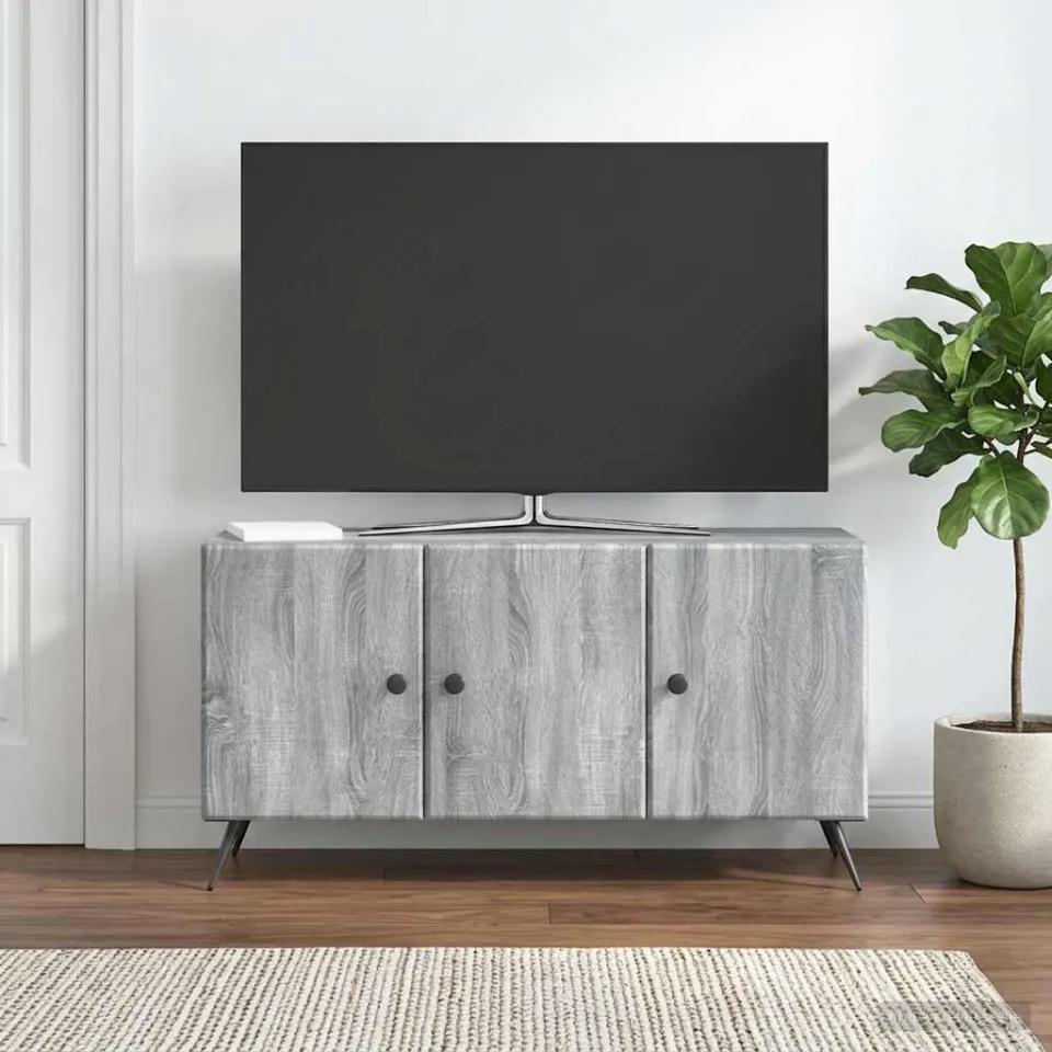 vidaXL TV-kast Grijs sonoma 99 x 34,5 x 50 cm Bewerkt hout, foto 4