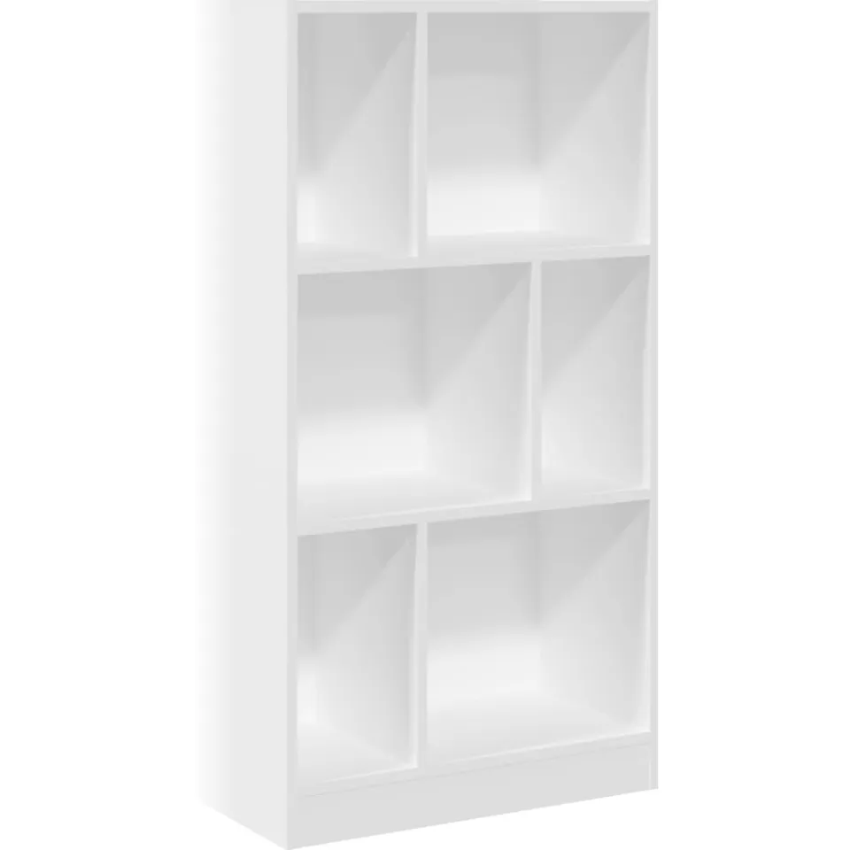 vidaXL Boekenkast 57x28,5x107,5 cm bewerkt hout wit