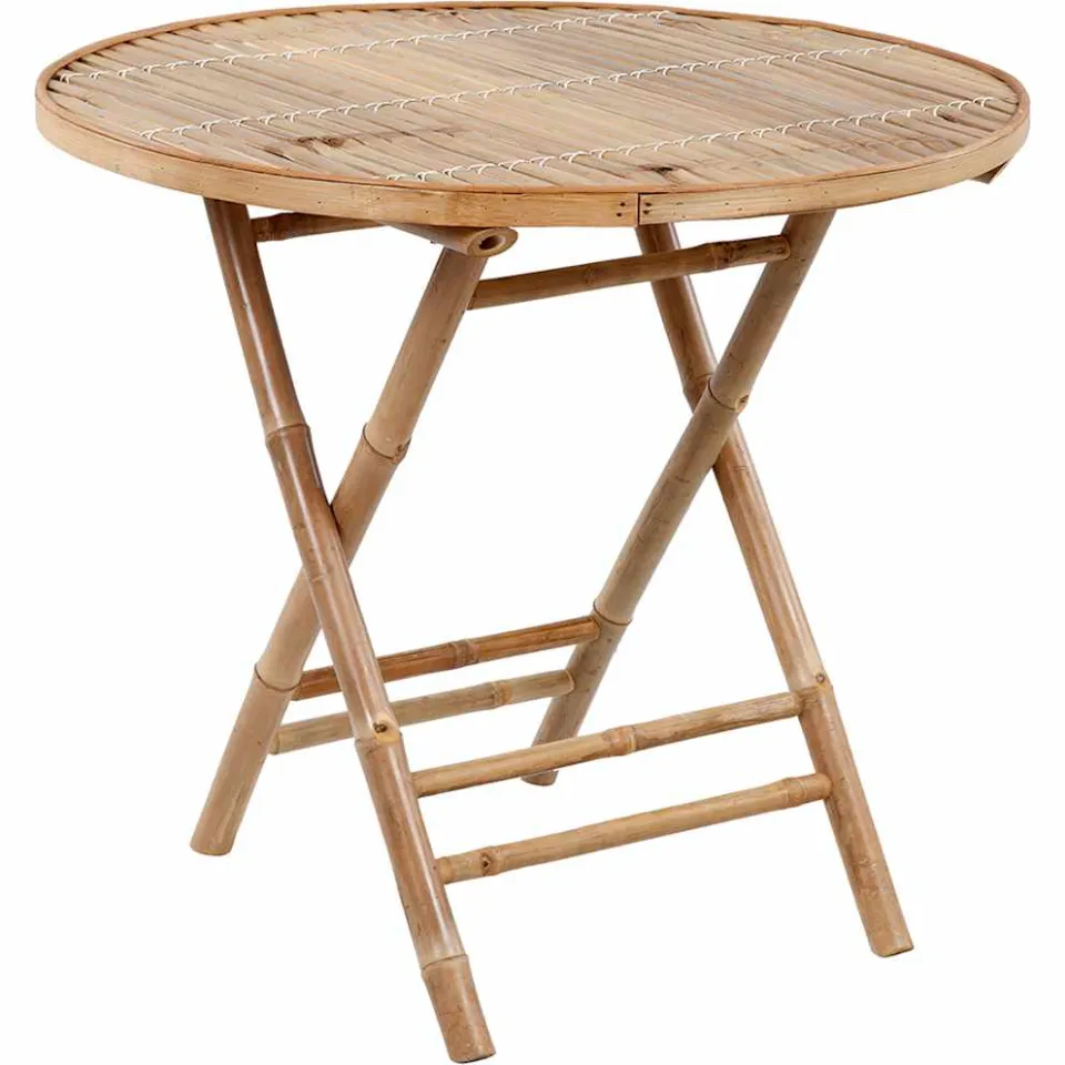 vidaXL 5-delige Tuinset inklapbaar met kussens bamboe taupe, foto 2