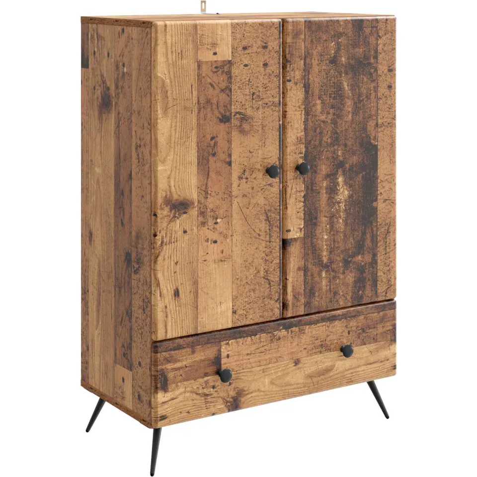 vidaXL Dressoir Oud hout 66 x 34,5 x 95 cm Bewerkt hout Bruin