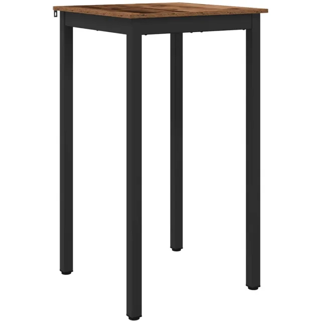 vidaXL Staande - Bartafel - Bewerkt - hout - Vierkant Oud hout