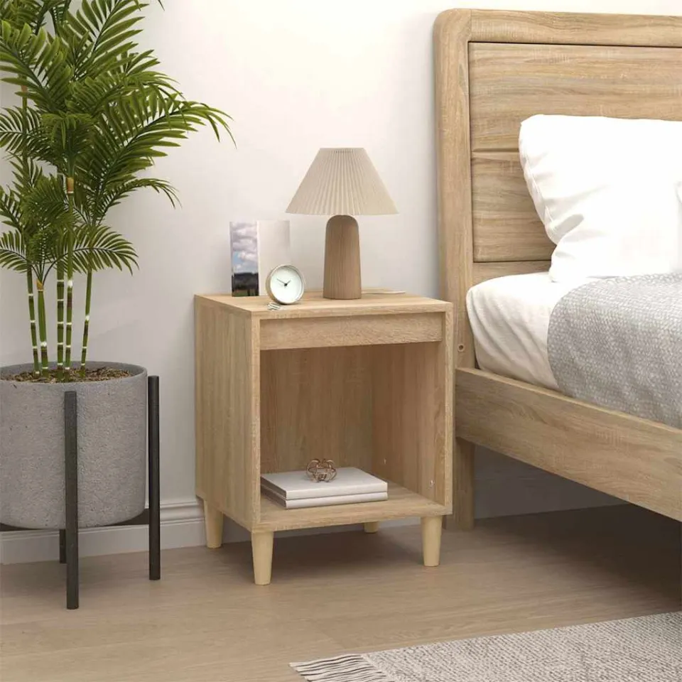 vidaXL Nachtkastjes 2 st 40x35x50 cm sonoma eikenkleurig, foto 2