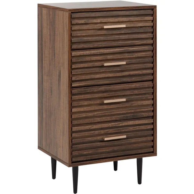 Beliani KEITH - Ladekast - Donkerhout - MDF Bruin