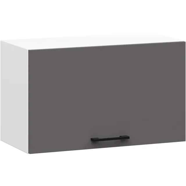 Akord Keukenkast modulaire OLIWIA W60 met 1 Deur / Hangkast / Bovenkast / AKORD Furniture Factory / Wit - Grafietgrijs / 60 x 29 x 30 cm