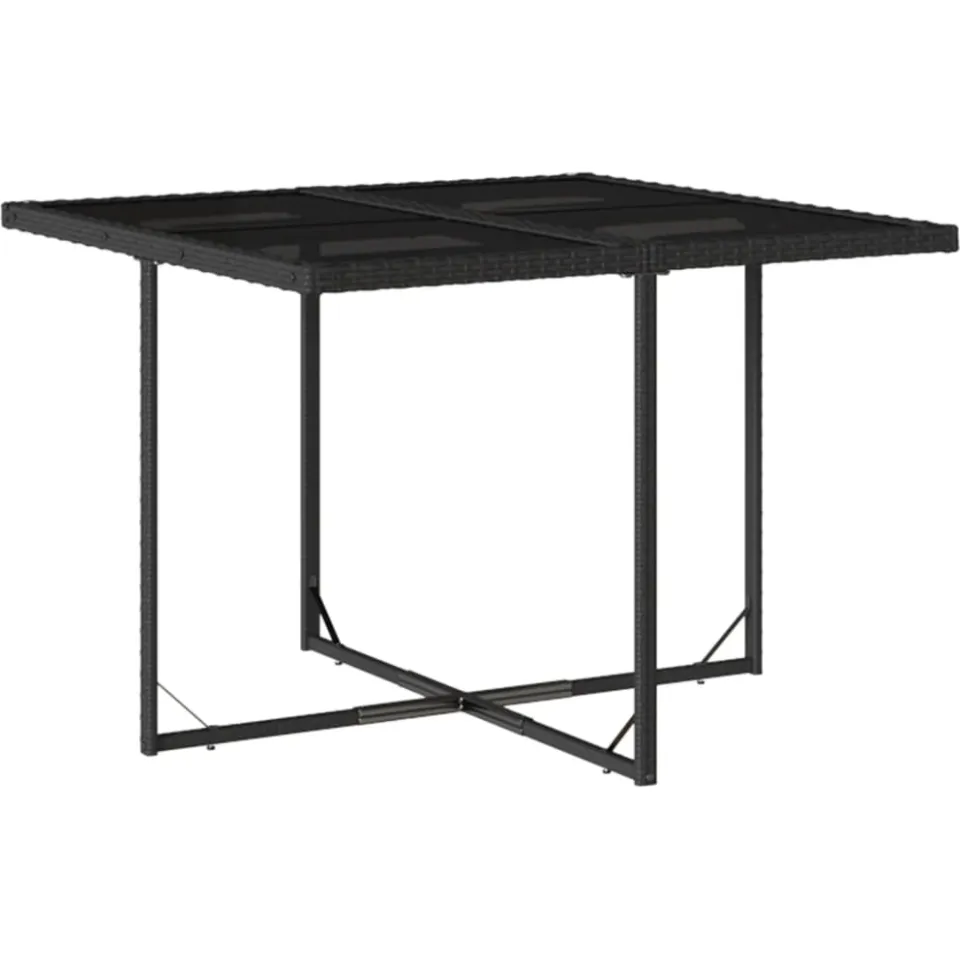 vidaXL 9-delige Tuinset poly rattan zwart, foto 4