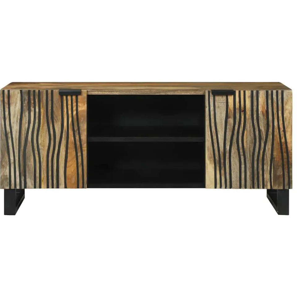 vidaXL TV Eenheden 105 x 33 x 46 cm Bruin Bewerkt hout, foto 3