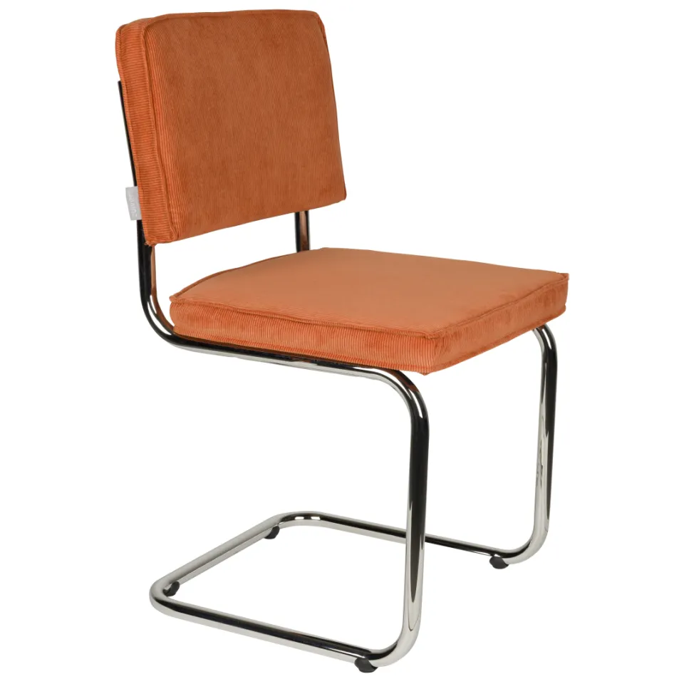 Zuiver Ridge Rib eetkamerstoel oranje, foto 5