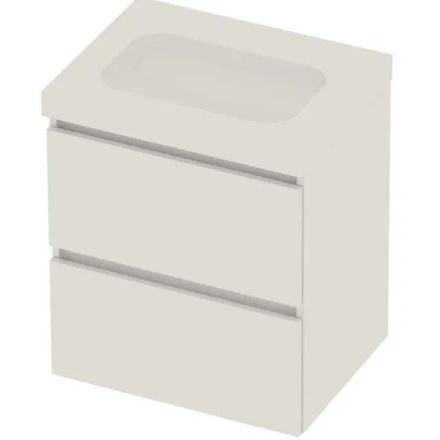 Basic-Line Moby 46 Badmeubelset Polystone 60x46x66 cm Ice White Glans Wit