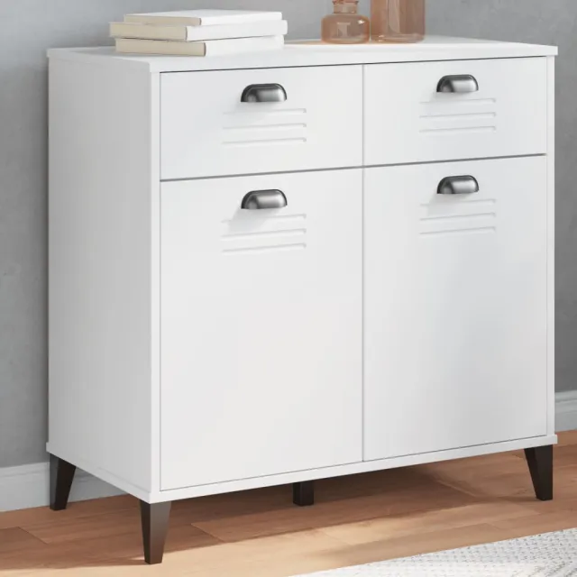 vidaXL Dressoir VIKEN 80x40x80 cm bewerkt hout wit, foto 2
