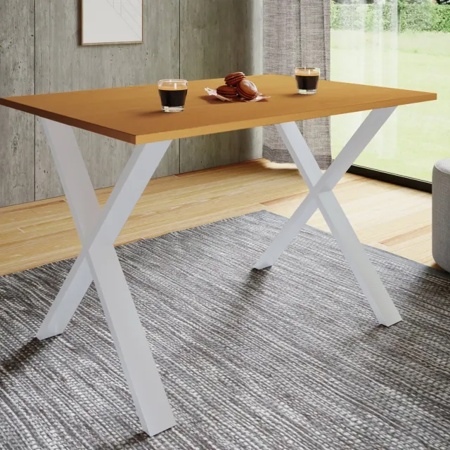 Vcm kleine tafel en stoelen, tafelstoel, eettafel en stoelen, kleine eettafel en stoelen, tafels en stoelen, compacte tafel en stoelen, kleine keukentafel en stoelen, tafel- en stoelset, keukentafels en stoelen, eettafels en stoelen Silber / Honig-Eiche