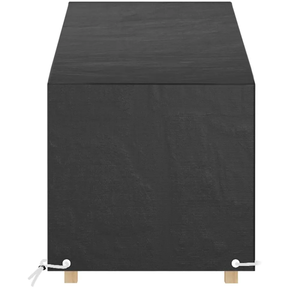 vidaXL Ligbedhoezen 2 st met 12 oogjes 200x65x35/60 cm polyetheen zwart, foto 2