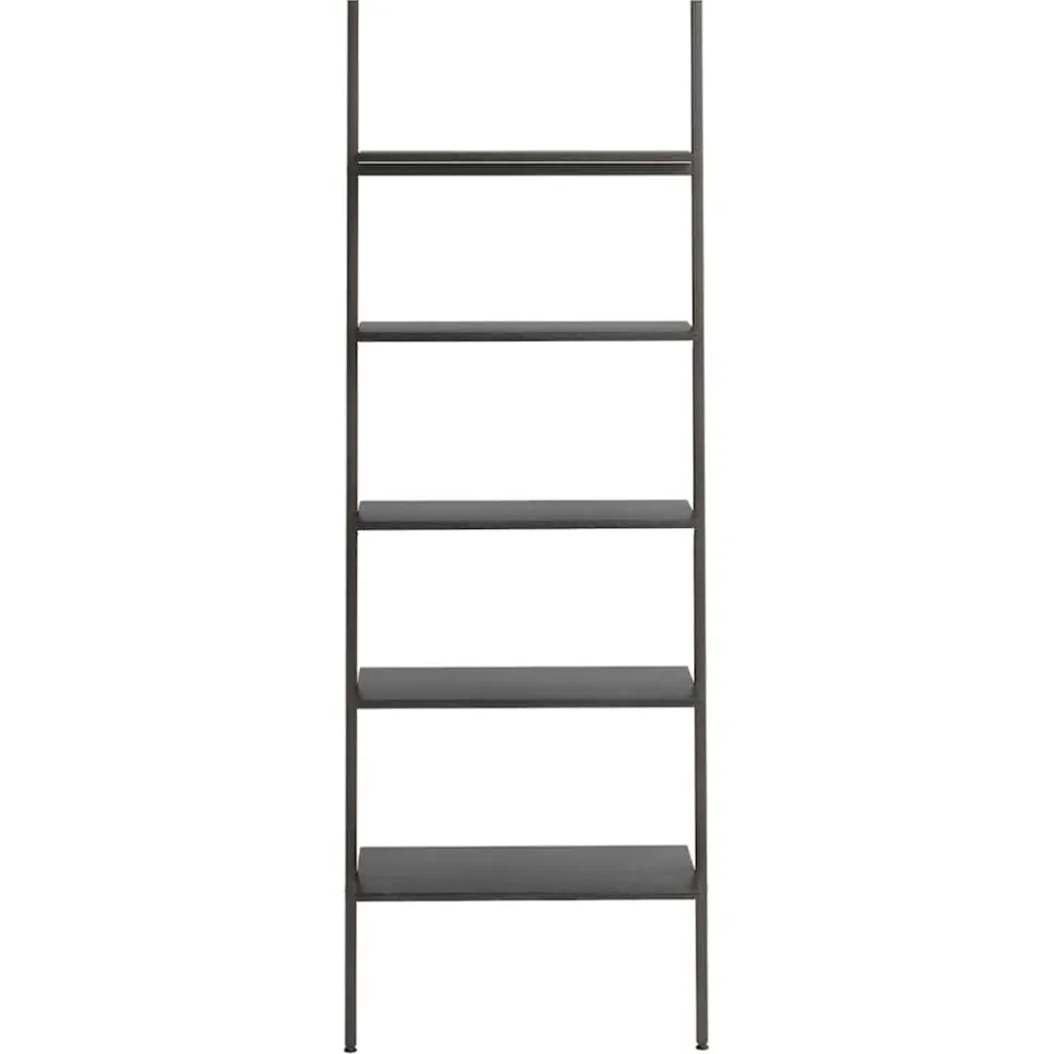 vidaXL Ladderrek met 5 schappen 64x34x185,5 cm zwart