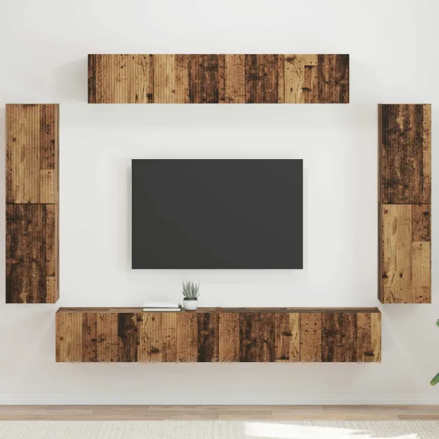 vidaXL TV-kast 8 st 98 x 31 x 29,5 cm Oudhout Bruin