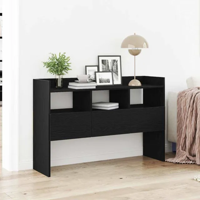 vidaXL Dressoir Zwart Eiken 105 x 30 x 70 cm Bewerkt hout, foto 2