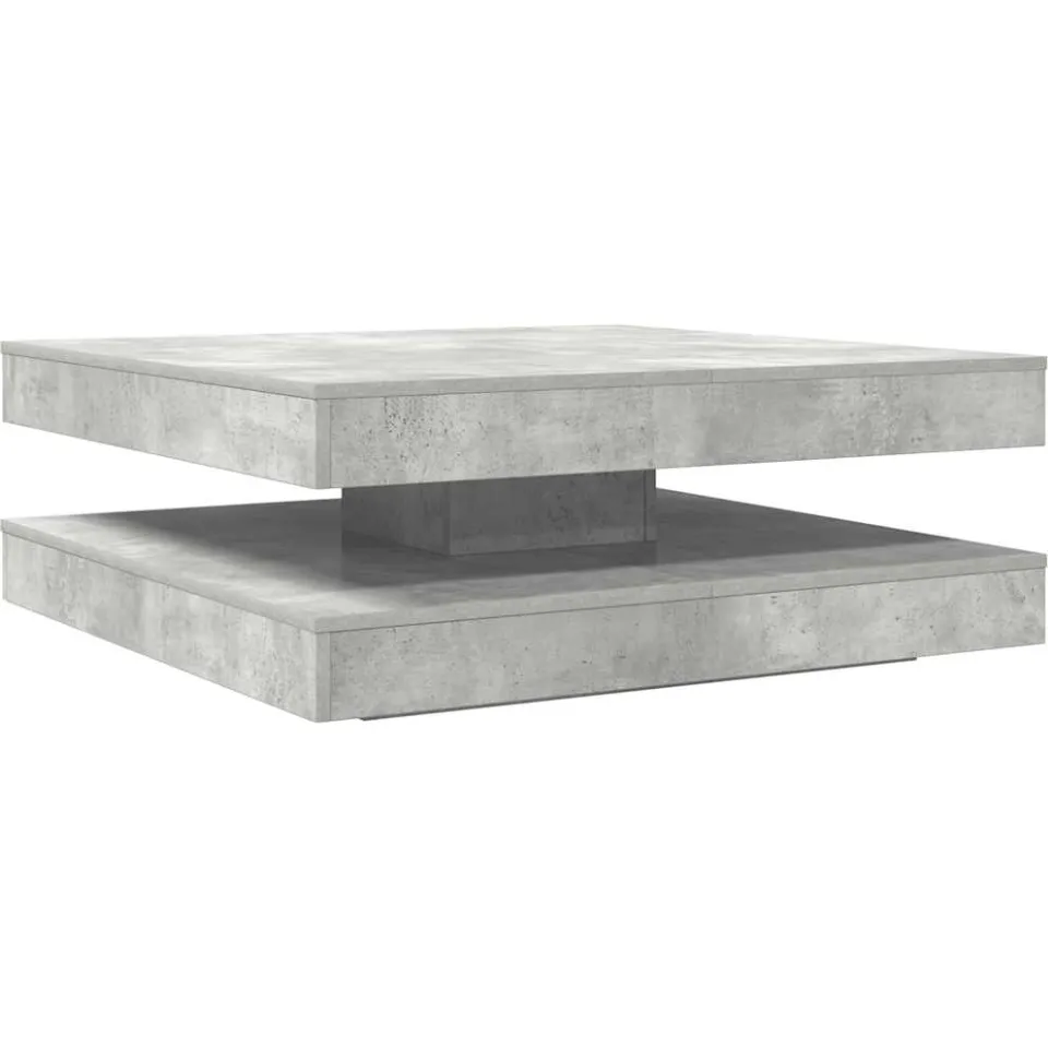 vidaXL Salontafel 360 graden draaibaar 90x90x34,5 cm betongrijs grijs, foto 3