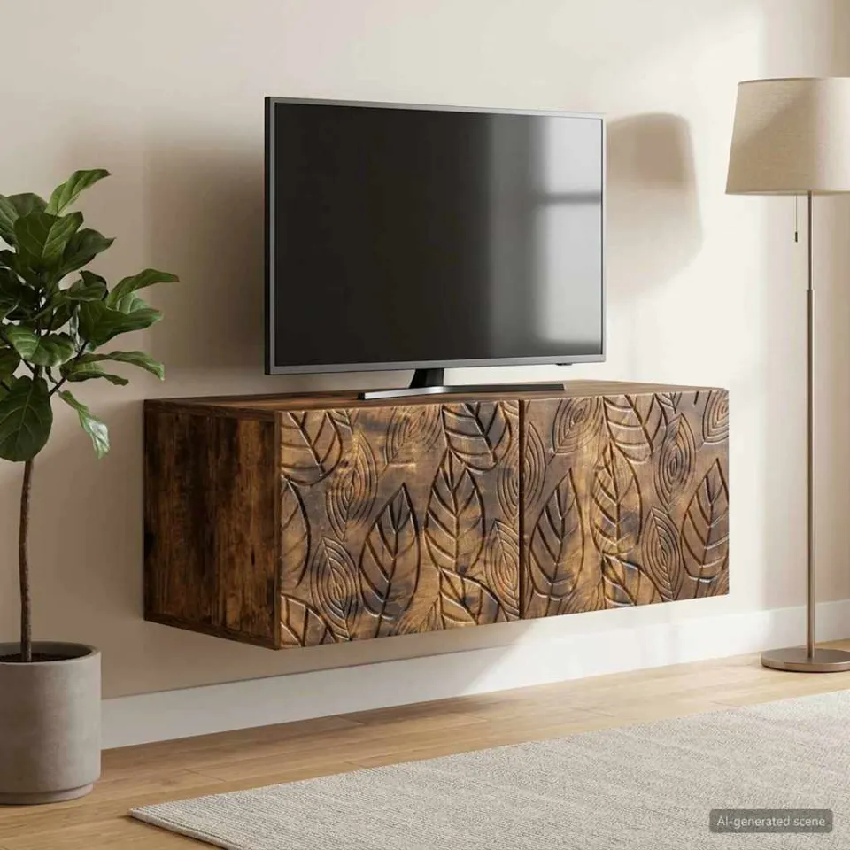 vidaXL Wandbeugel TV-kast 78,5 x 41 x 30 cm Gerookt eiken Bewerkt hout, foto 3