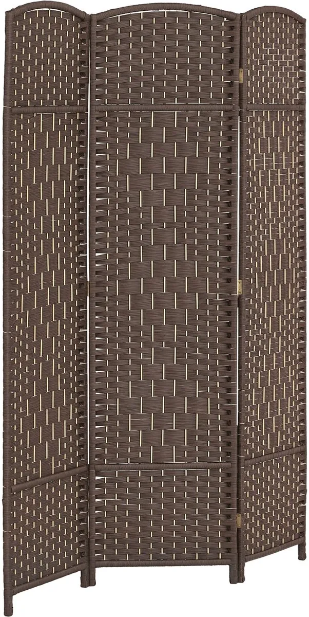 Homcom Kamerscherm - Polypropyleen - 135x1,7x180cm - Bruin