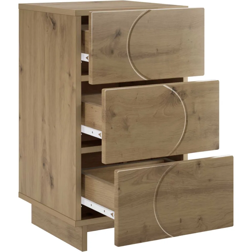vidaXL Nachtkastje Artisan eiken 33,5 x 34,5 x 60 cm Bewerkt hout Bruin