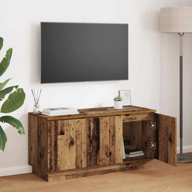 vidaXL TV-kast 100 x 38 x 49 cm Oud Hout Bewerkt hout bruin, foto 2