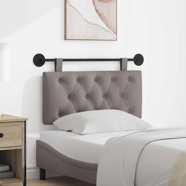 vidaXL Hangend hoofdbord Taupe Stof