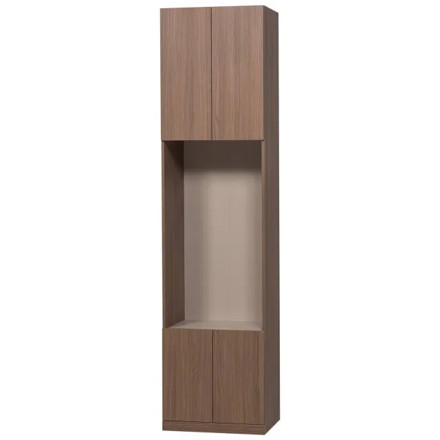 WOOOD Build Smalle Half Open Opbergkast - Eiken Fineer - Naturel brown