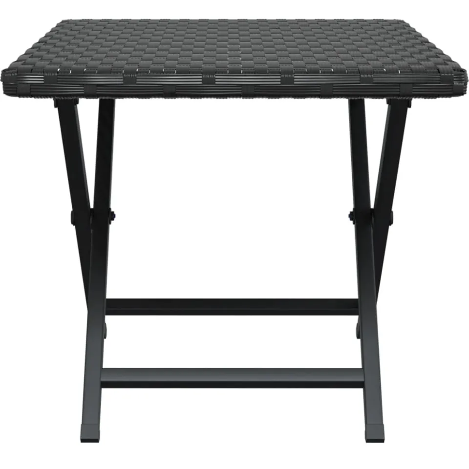vidaXL Tafel inklapbaar 45x35x32 cm poly rattan zwart, foto 4