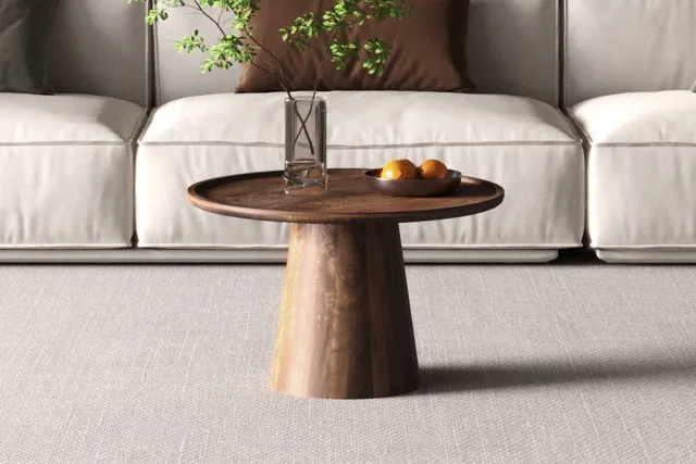Rousseau Salontafel 'Jules' 65x40 cm Rond Mango Hout Lichtbruin