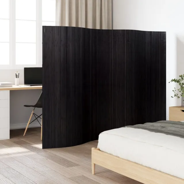 vidaXL Kamerscherm breedte 250 cm hoogte 165 cm bamboe zwart, foto 2