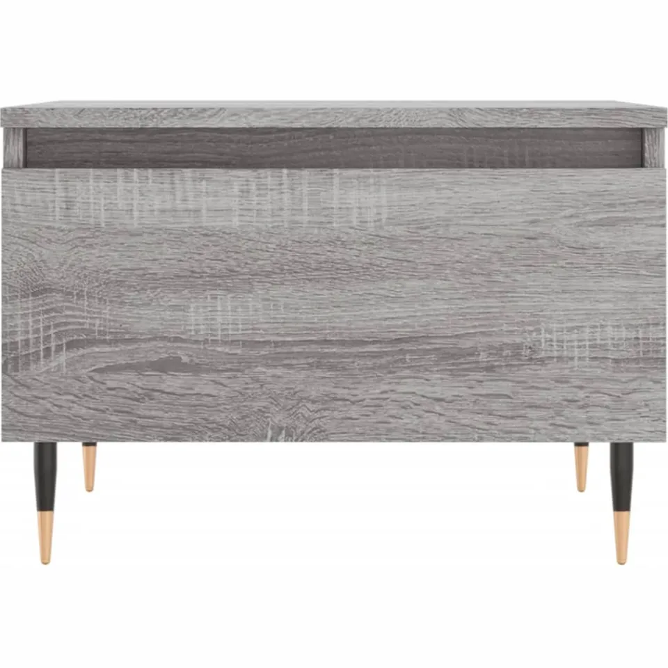 vidaXL Salontafels 2 st 50x46x35 cm bewerkt hout grijs sonoma eiken, foto 4