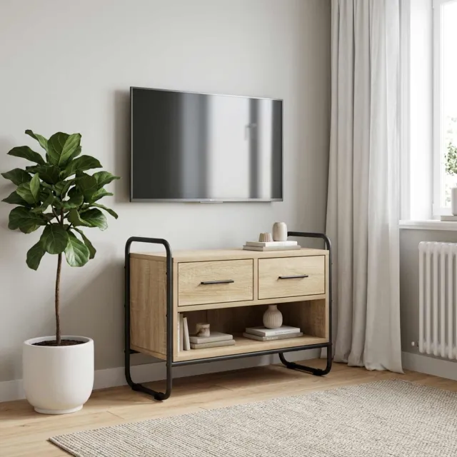 vidaXL Tv-meubel 60 x 30 x 50 cm Sonoma Eiken Bewerkt hout, foto 2