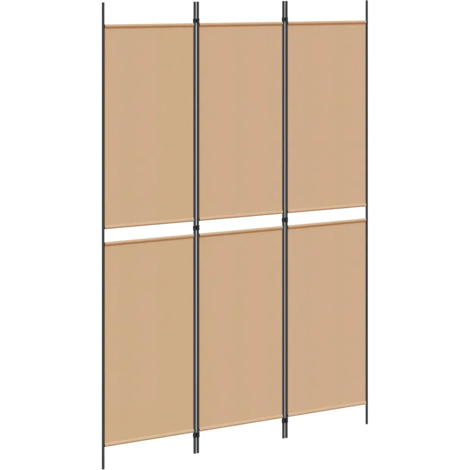 vidaXL 3-Panel Room Divider Beige 150 x 220 cm Stof, foto 4