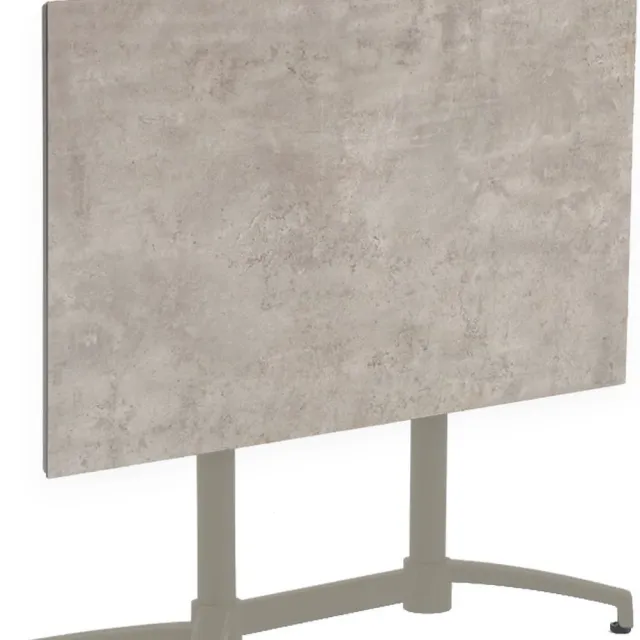 Normin Inklapbare rechthoekige terrastafel Gent 120 cm | 4 personen | Cement Grey/Sand Brown | HPL & aluminium