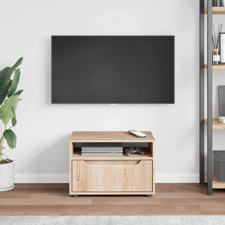 vidaXL Tv-meubel VISNES 60x40x38 cm bewerkt hout sonoma eikenkleurig, foto 2