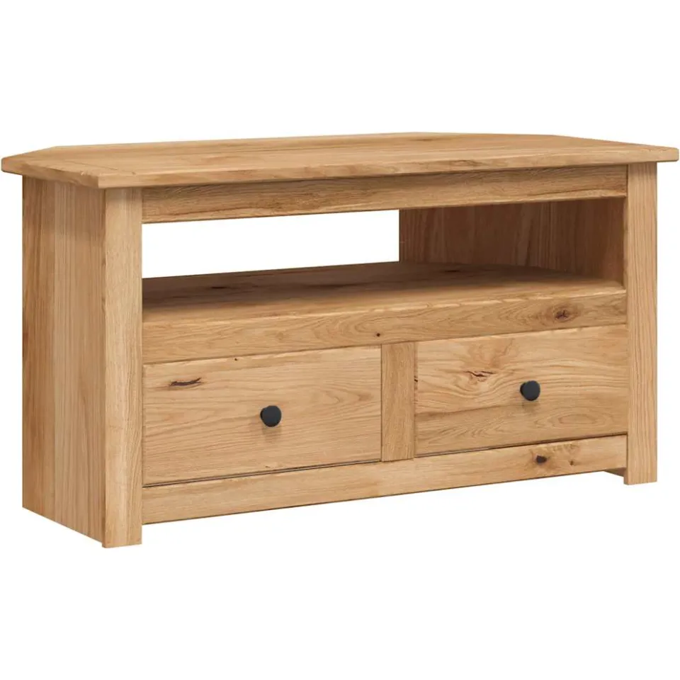 vidaXL Tv-hoekkast Panama Range 93x49x49 cm massief grenenhout Bruin