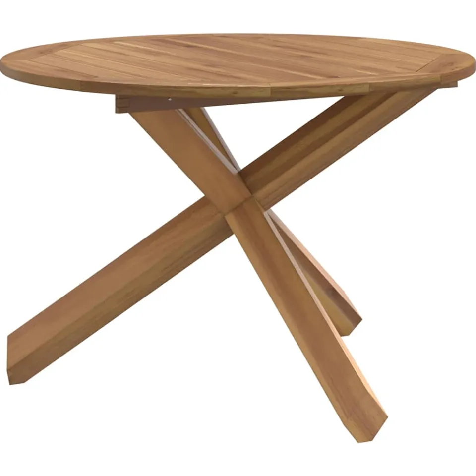 vidaXL Tuintafel Ø109x74 cm massief teakhout Bruin