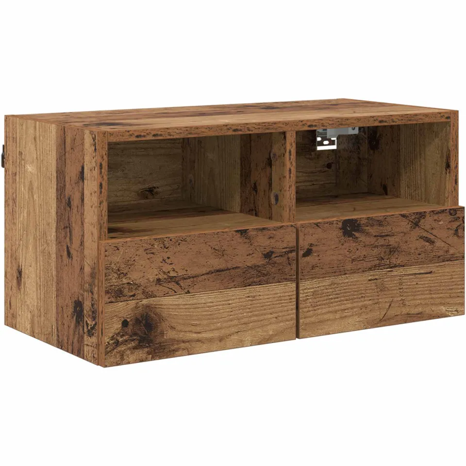 vidaXL TV Wandkast 60 x 30 x 30 cm Oud Hout Bewerkt hout bruin, foto 3