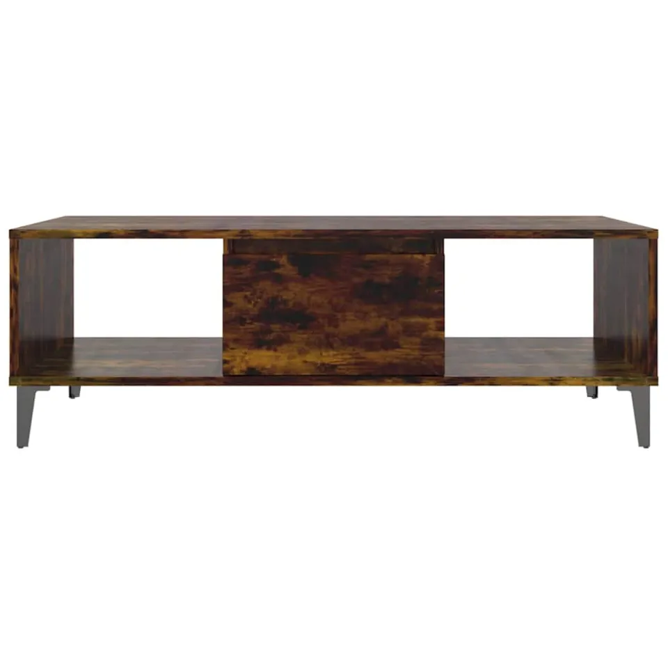 vidaXL Salontafel 103,5x60x35 cm bewerkt hout gerookt eikenkleurig, foto 3