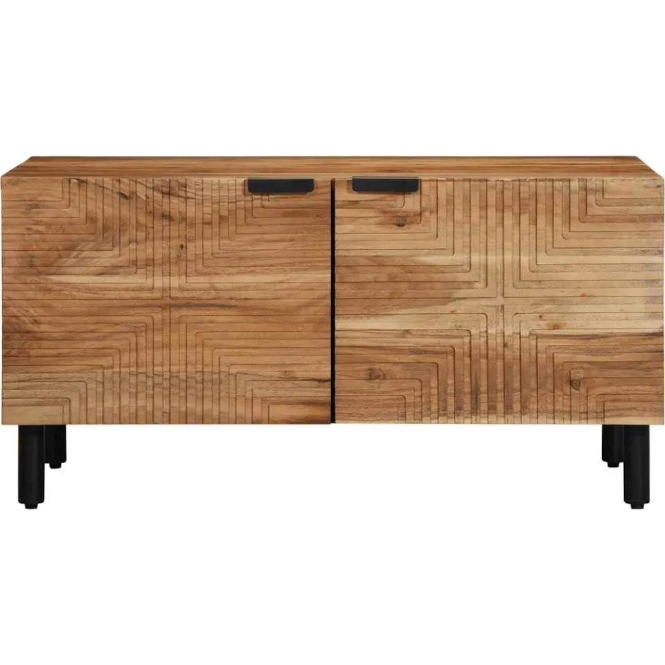 vidaXL Salontafel 80x50x40 cm Massief Acaciahout bruin, foto 3