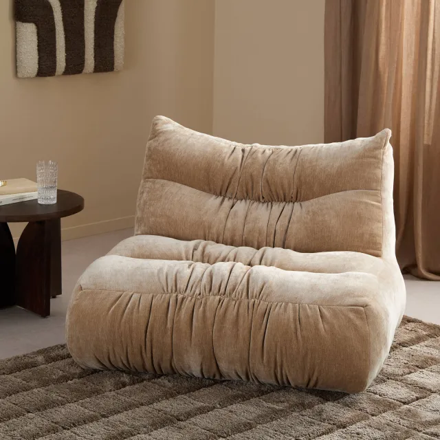 NOUS Living fauteuil Plump beige, foto 2