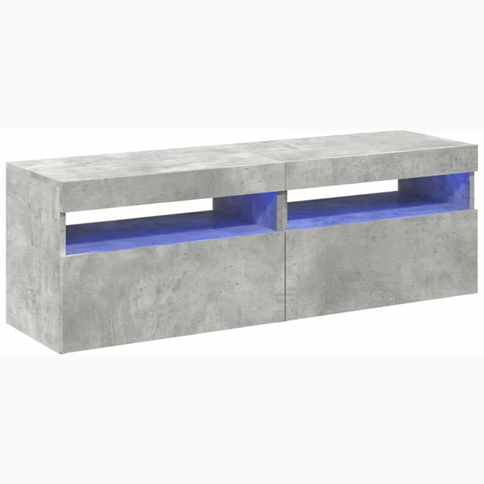 vidaXL Tv-meubelen 2 st met LED-verlichting 60x35x40 cm betongrijs grijs, foto 3