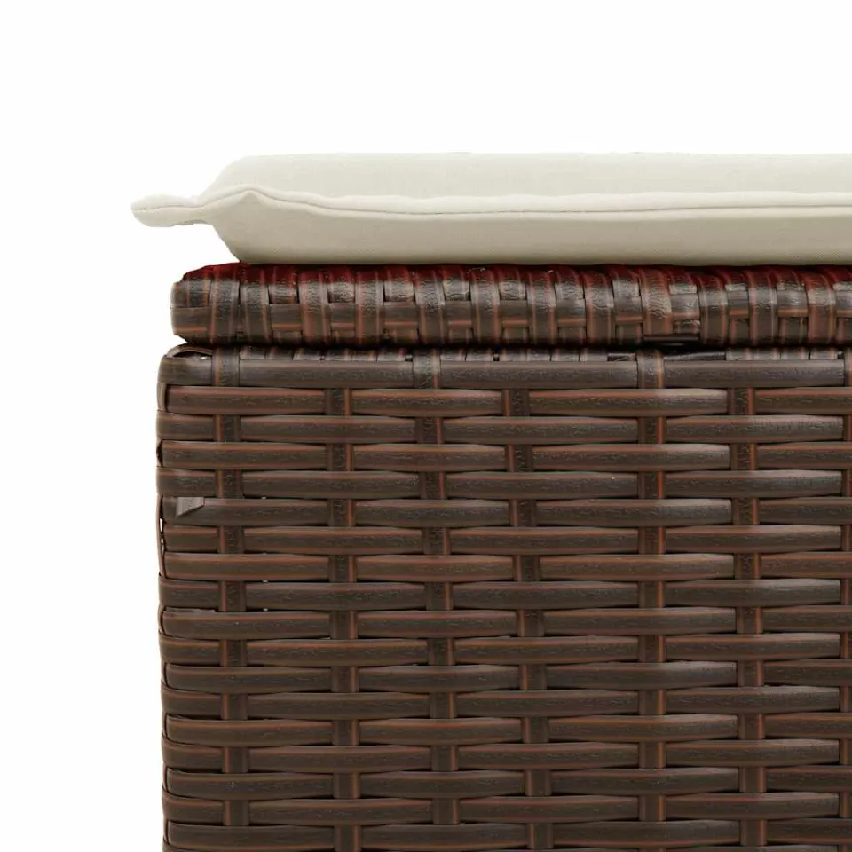 vidaXL 8-delige Loungeset met kussens poly rattan bruin, foto 4