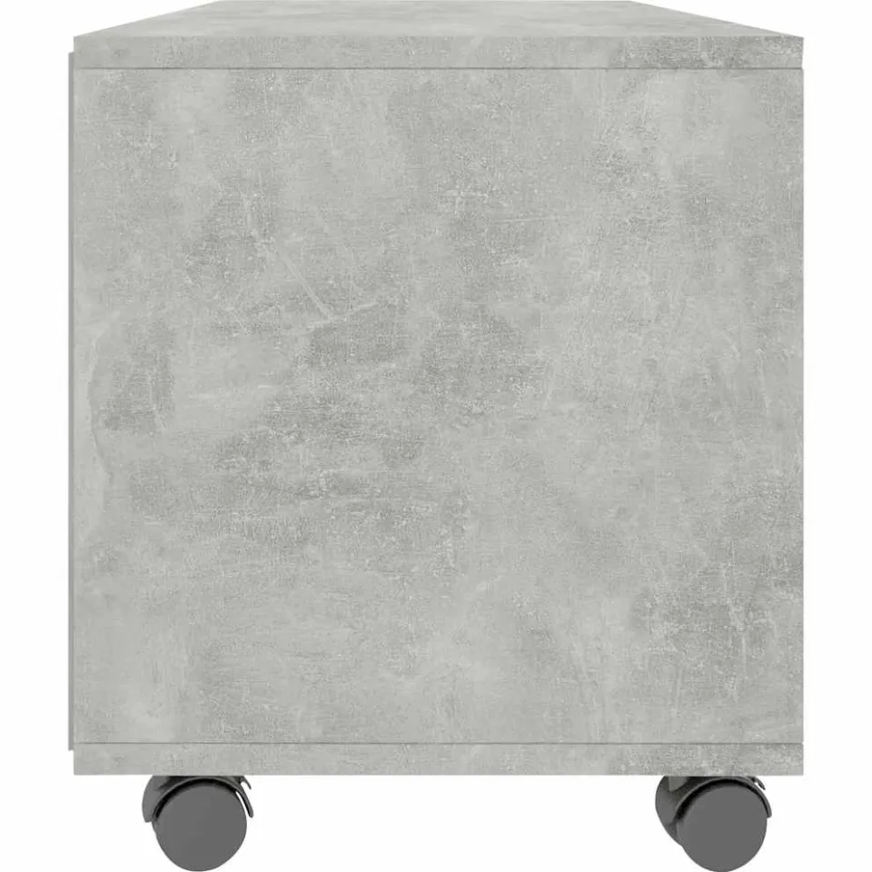 vidaXL Tv-meubel met wieltjes 90x35x35 cm bewerkt hout betongrijs grijs, foto 4
