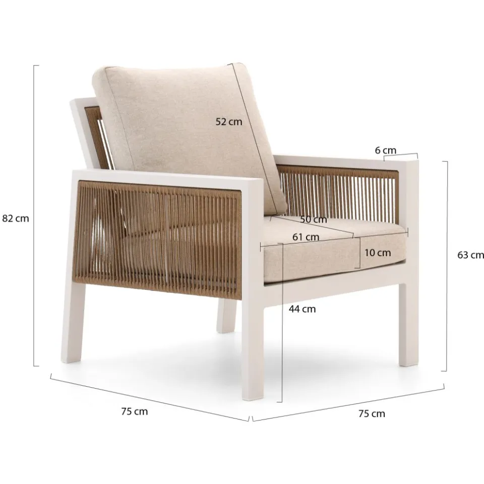 Manifesto Furniture Manifesto Alzano lounge tuinstoel wit, foto 2
